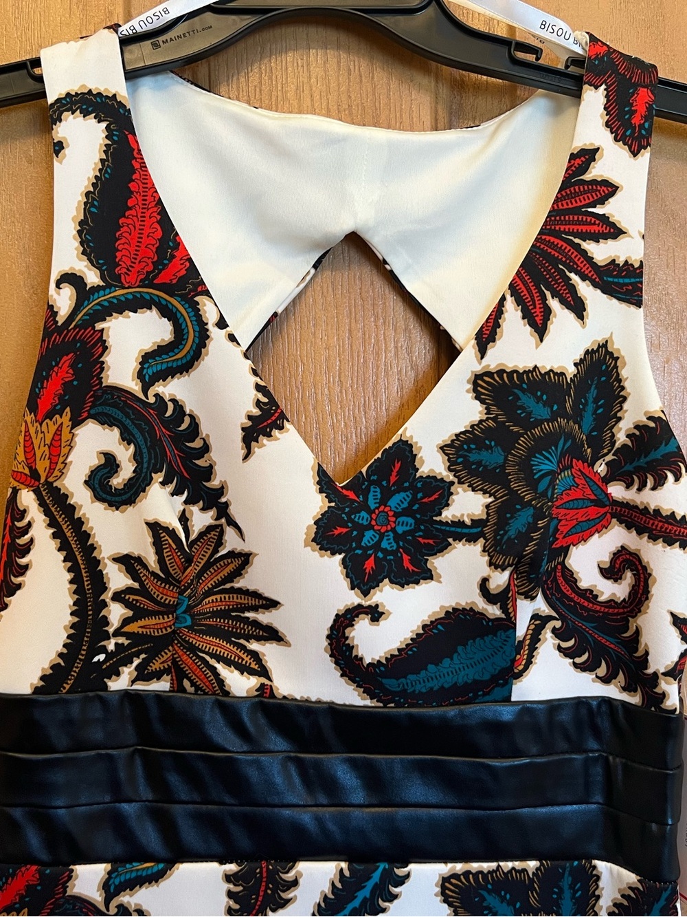 NWT Bisou Bisou Asymmetrical Dress with Black and Red Accents - Picture 4 of 16